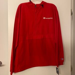 NWT Champion XL red windbreaker